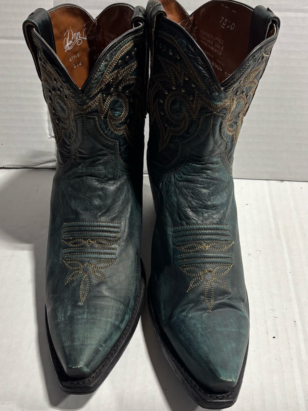 Dan Post Women's Vintage Bluebird Cowboy Boots Size 8.5 M